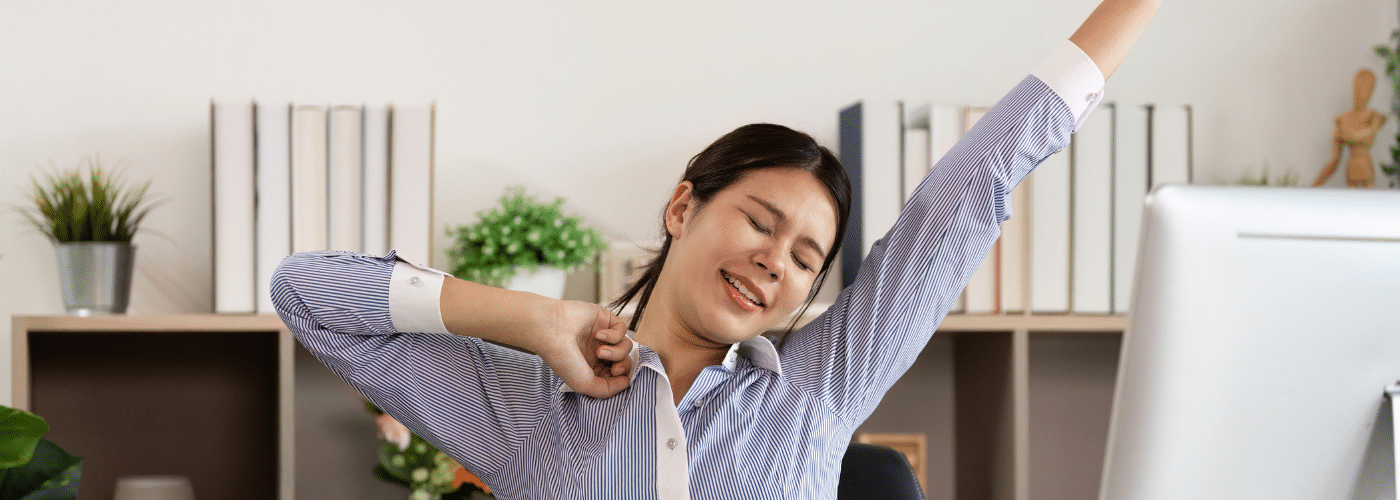 Employee calmly managing emotions at work with support from Ulliance EAP program